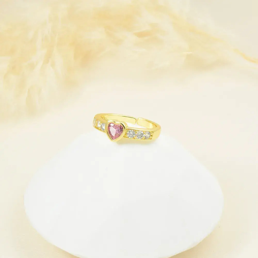 Anillo piedra corazón