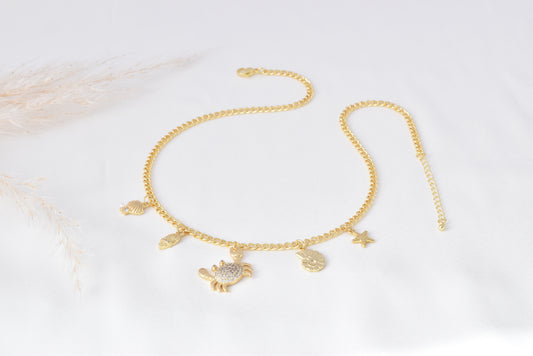 Collar con Dijes de Cangrejo