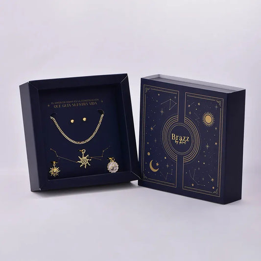 Set Constelación Guía en Baño de Oro para mamá