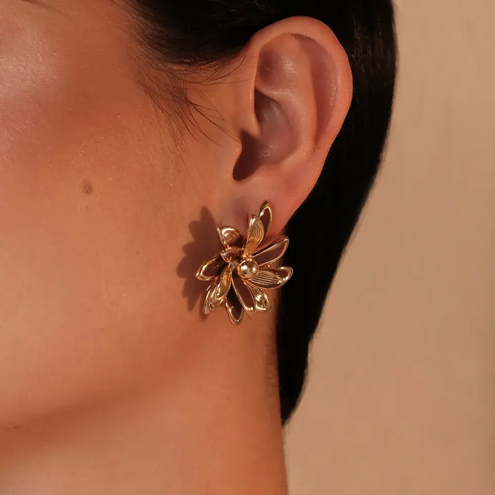 Aretes Flor Loto