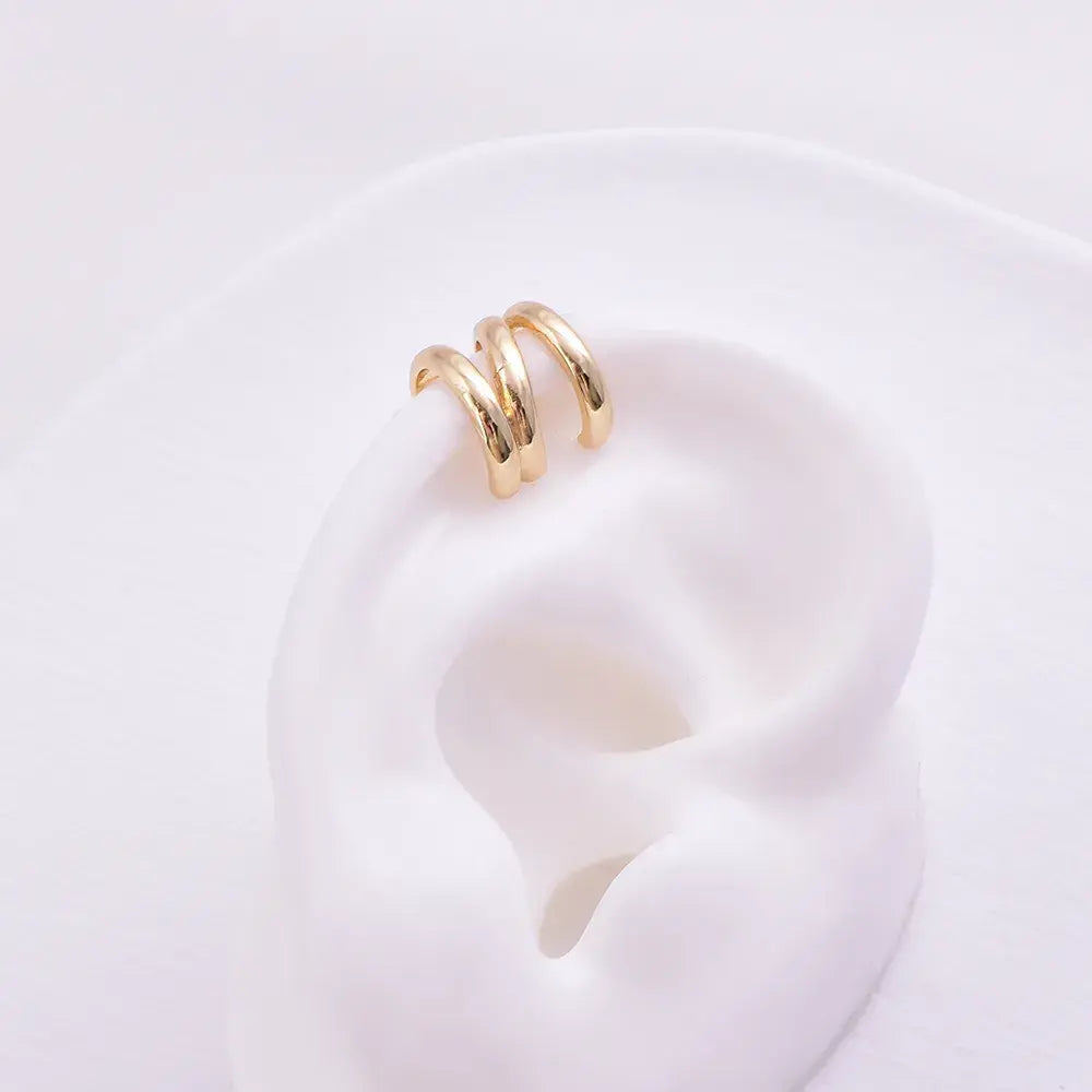 Earcuff triple aro liso