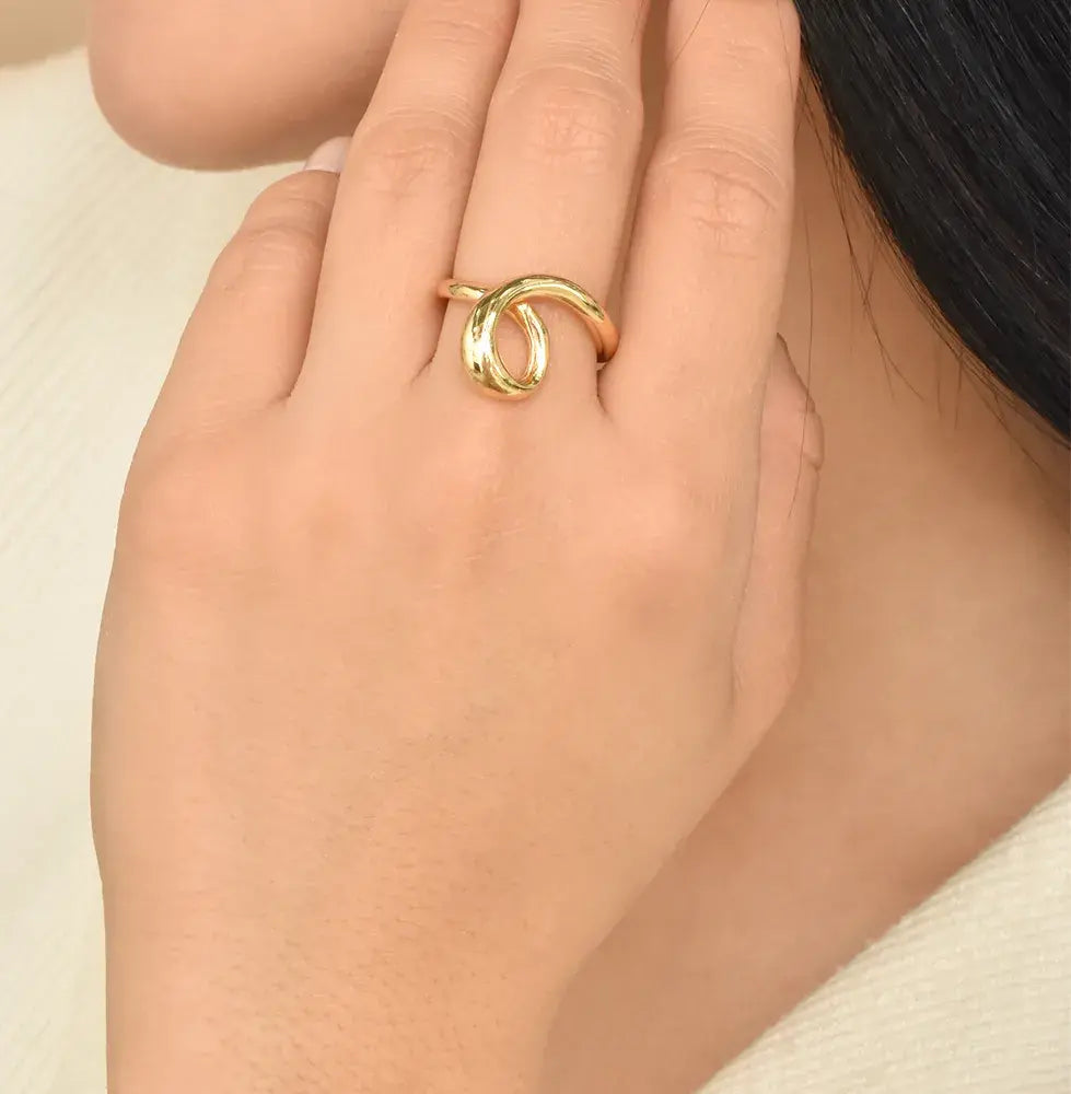 Anillo Ola Dorada