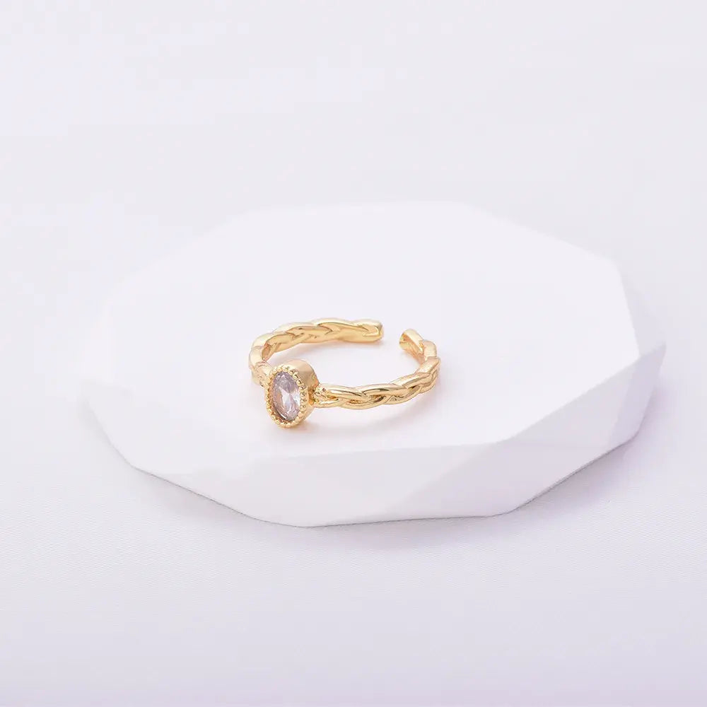 Anillo Trenzado Nácar