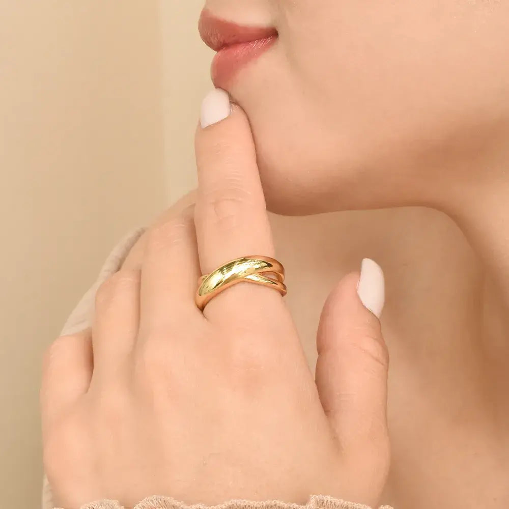 Anillo Lazo Dorado
