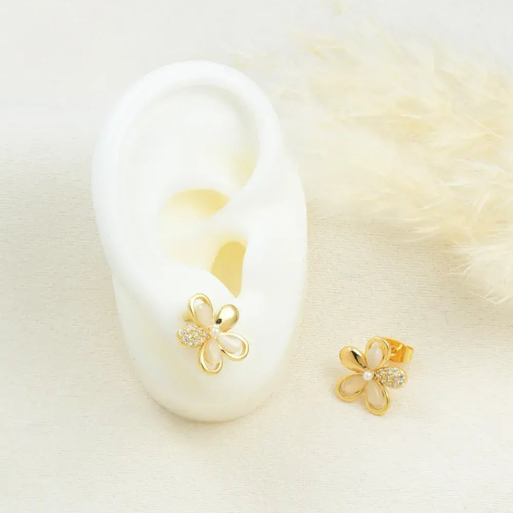Arete Topo Flor Champagne