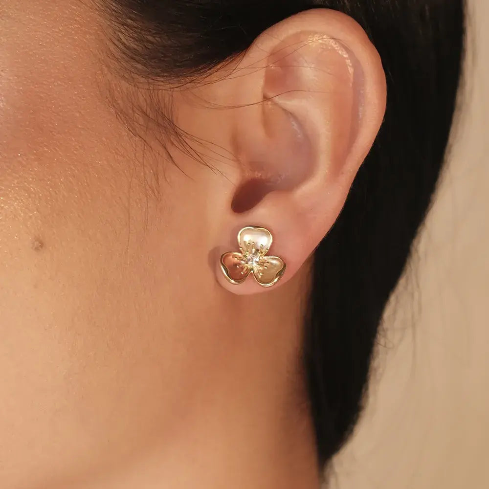 Arete Topo Flor Tricolor
