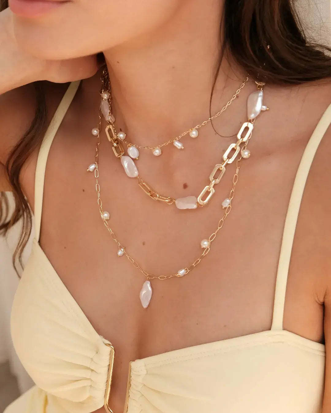 Collar Triple Brisa de Nácar
