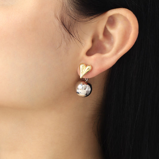 Arete-topo-dos-tonos-doble-en-bano-de-oro-24-k