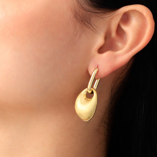 Aretes-Topo-con-Colgante-de-Gota-Pulida