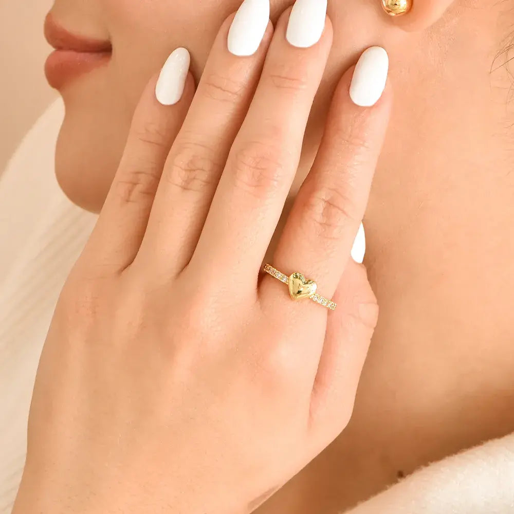 Anillo Corazón Dorado