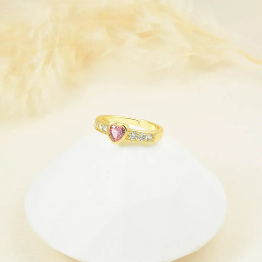 Anillo piedra corazón