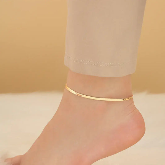 Tobillera plana tipo espejo