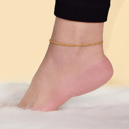 Tobillera tejido lazo diamantado