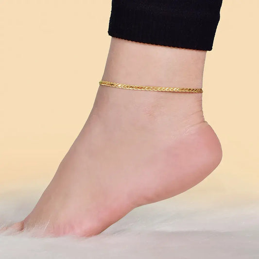 Tobillera tejido trenza