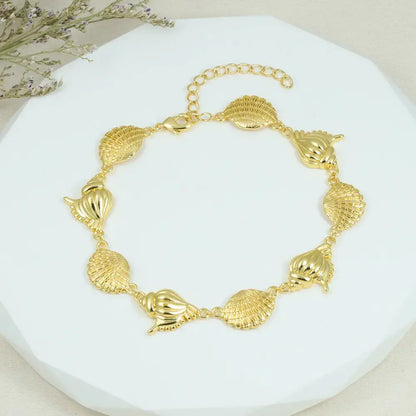Pulsera Encanto Marino Baño de Oro 24K