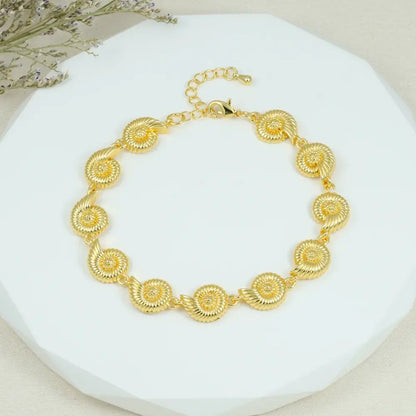 Pulsera Caracoles Dorados