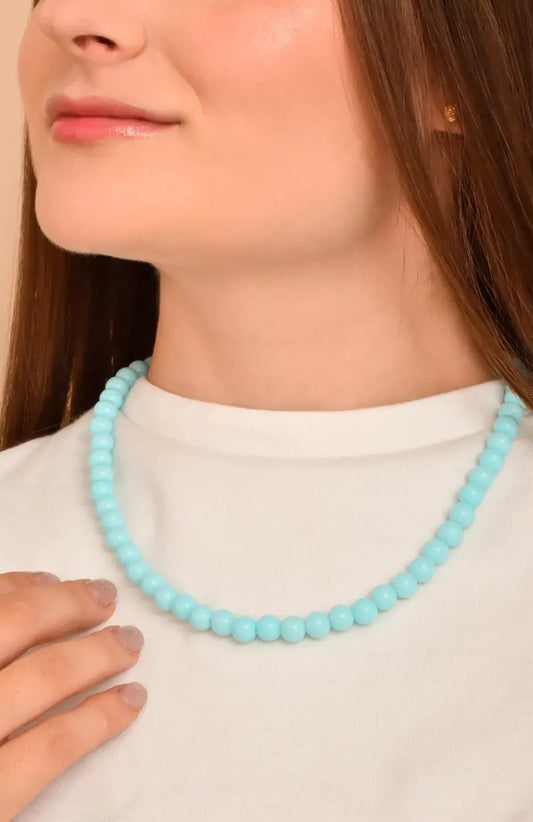 Collar Chicle Minimalista Celeste