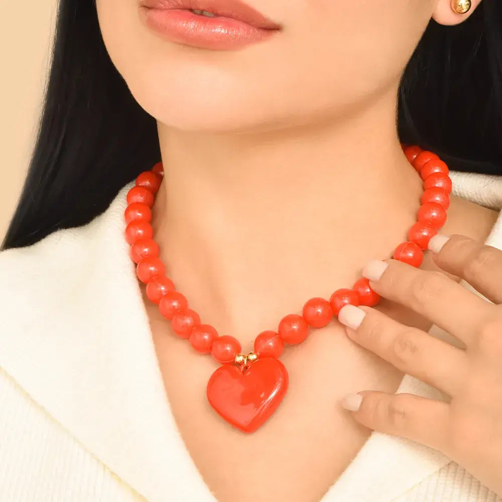 Collar Chicle Rojo Vivo