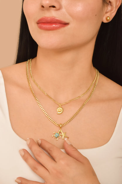 Collar Doble Isla Dorada
