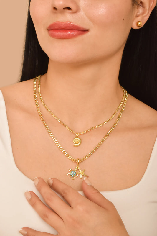 Collar Doble Isla Dorada