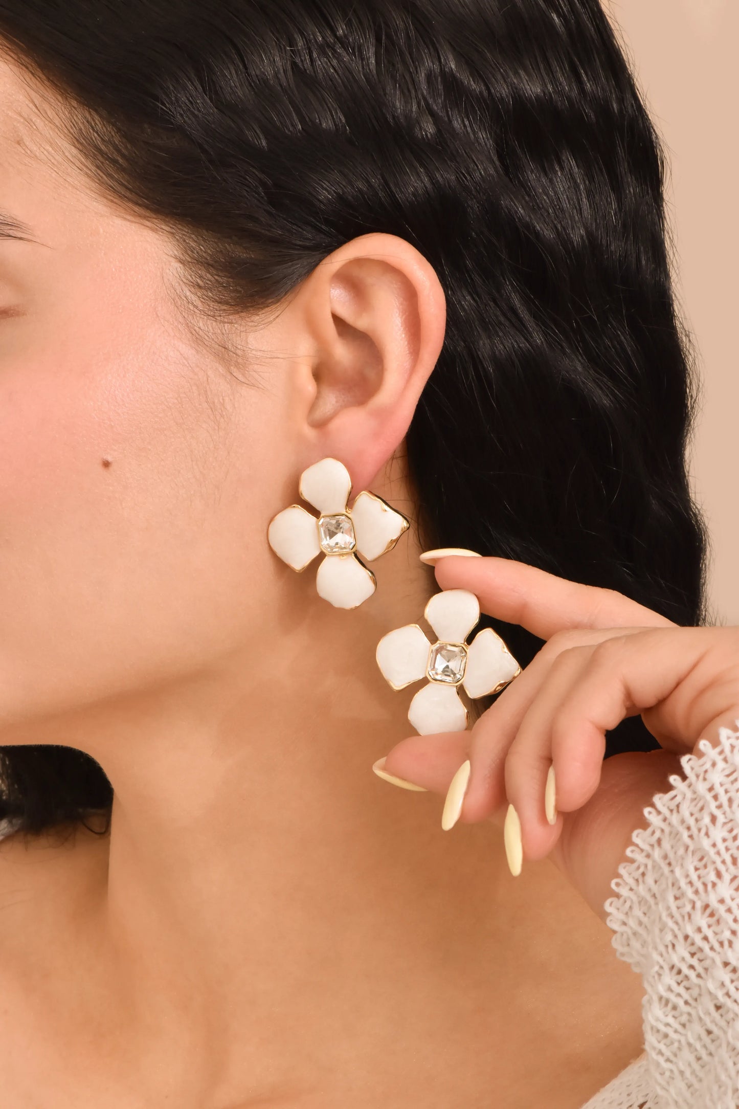Arete Flor Cristal