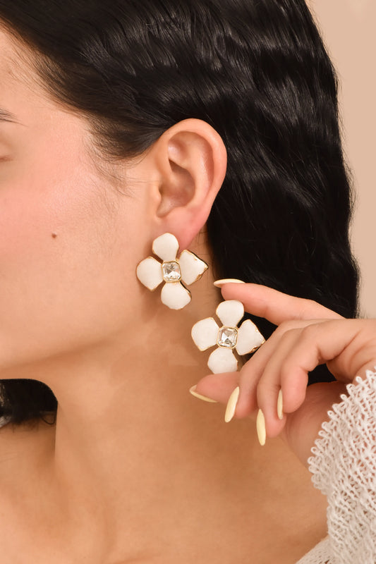 Arete Flor Cristal