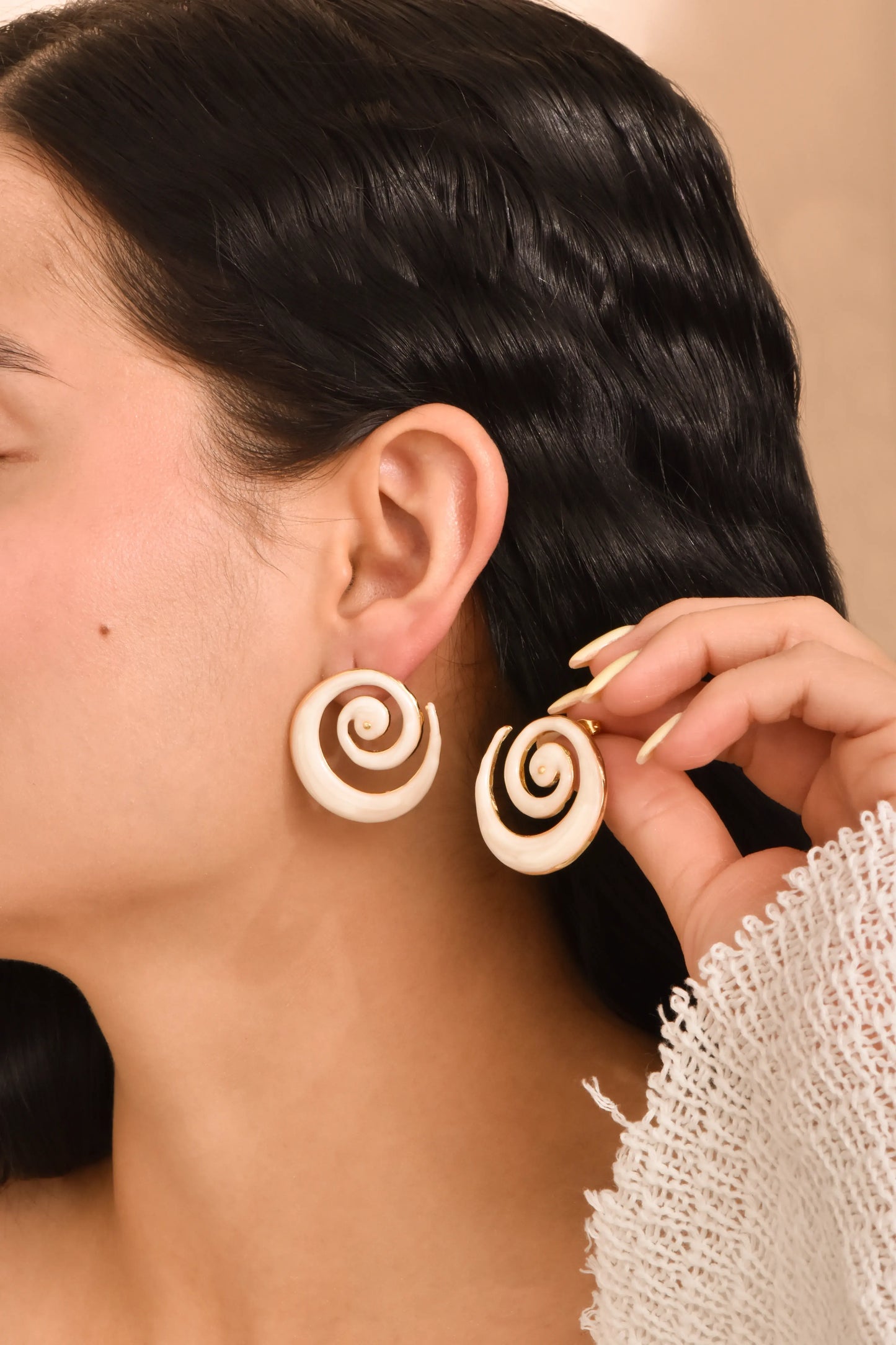 Arete Espiral Marfil
