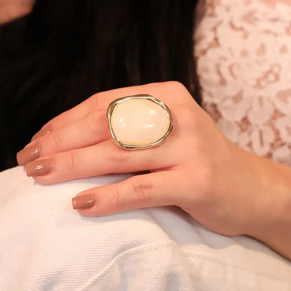 Anillo Perla Marfil