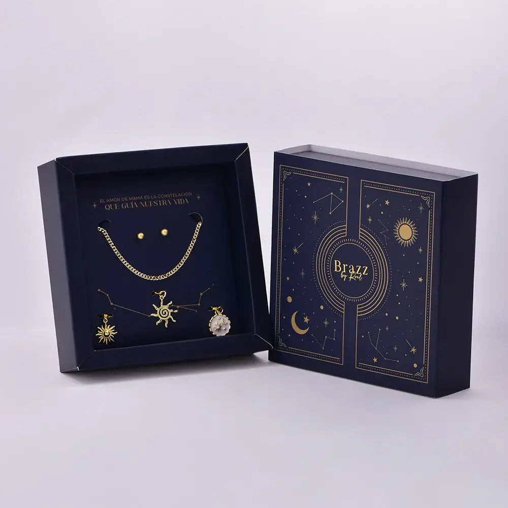 Set Constelación Guía en Baño de Oro para mamá
