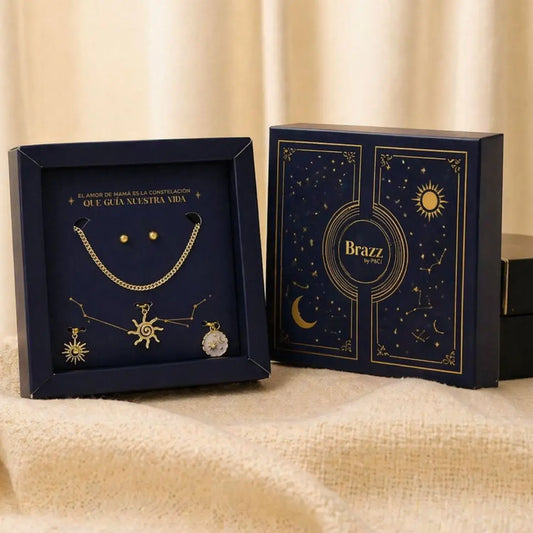 Set Constelación Guía en Baño de Oro para mamá