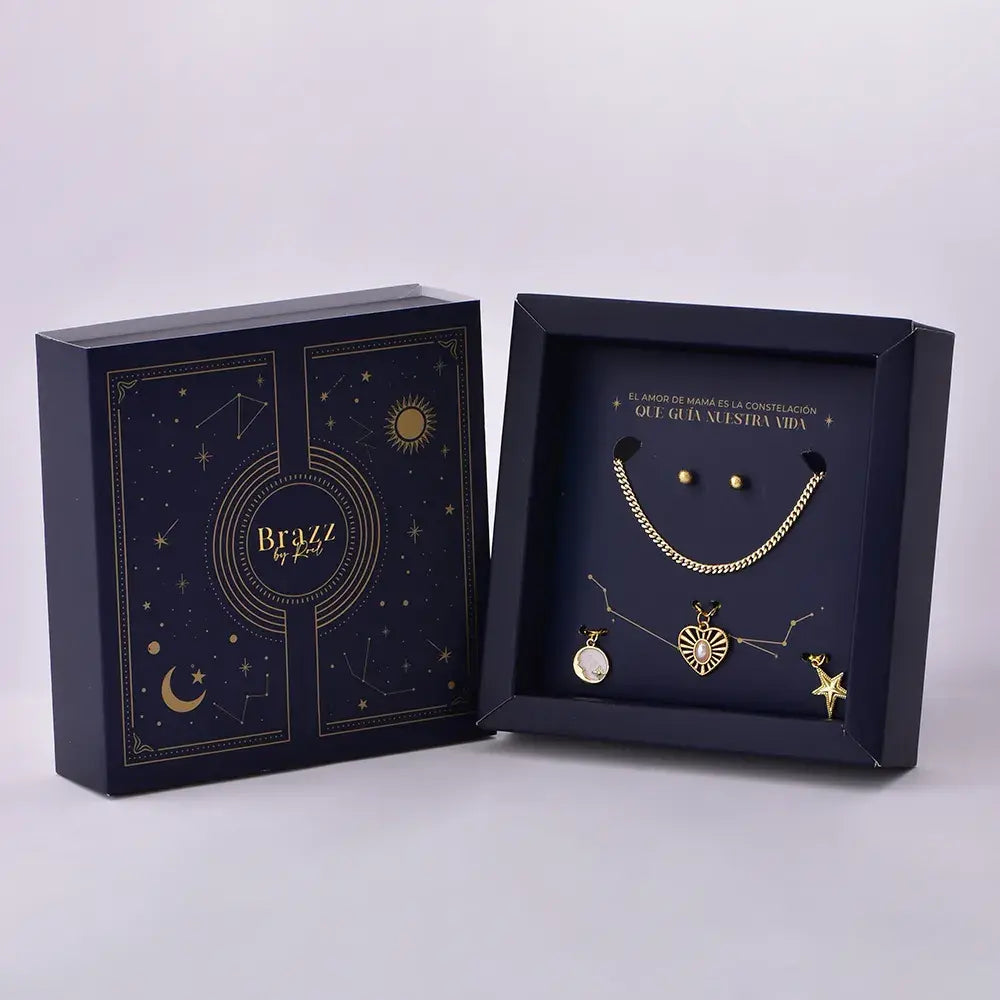 Set Constelación Luz en Baño de Oro para mamá