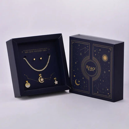 Set Constelación Destino en Baño de Oro para Mamá