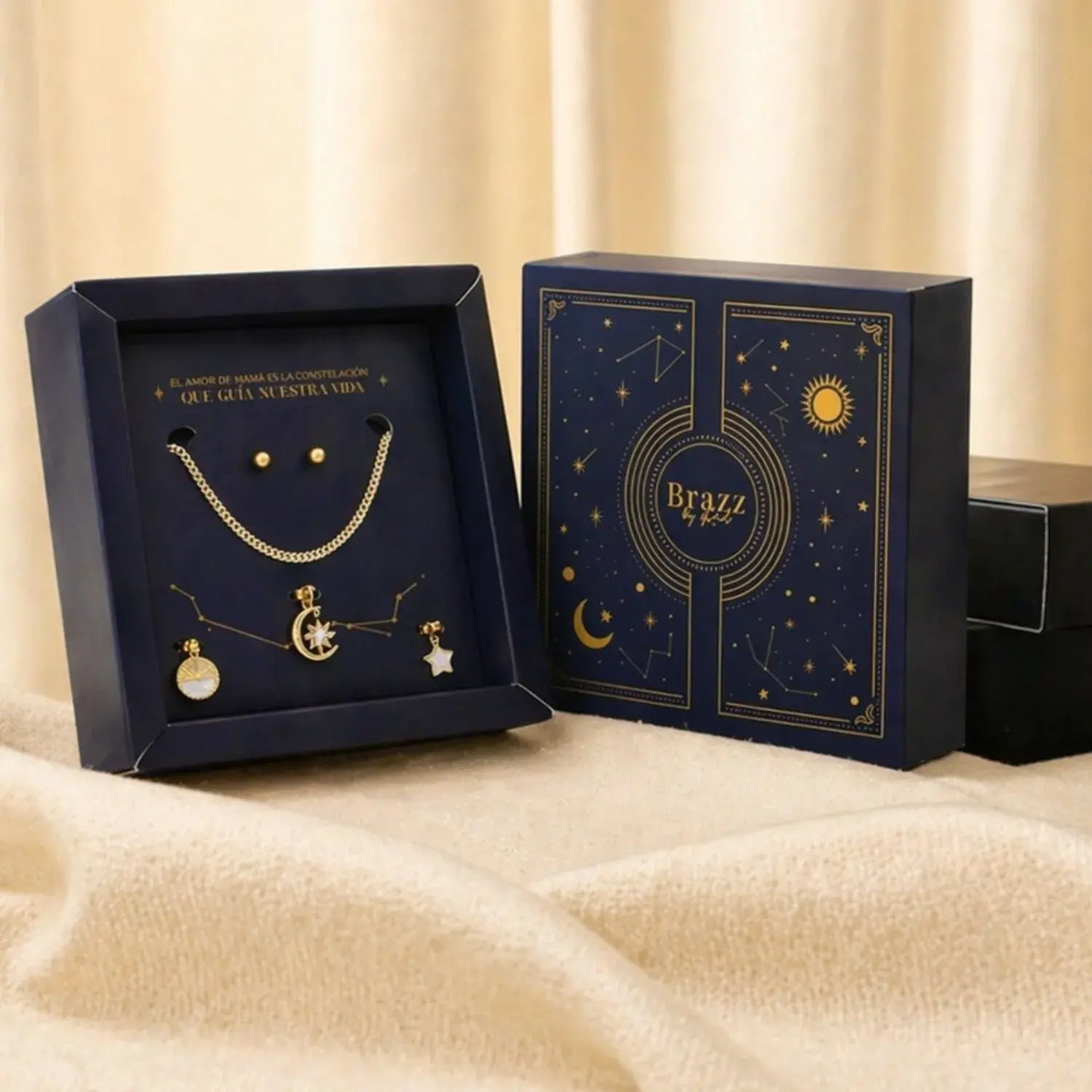 Set Constelación Destino en Baño de Oro para Mamá