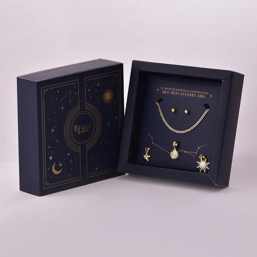 Set Constelación Amor en Baño de Oro para Mamá