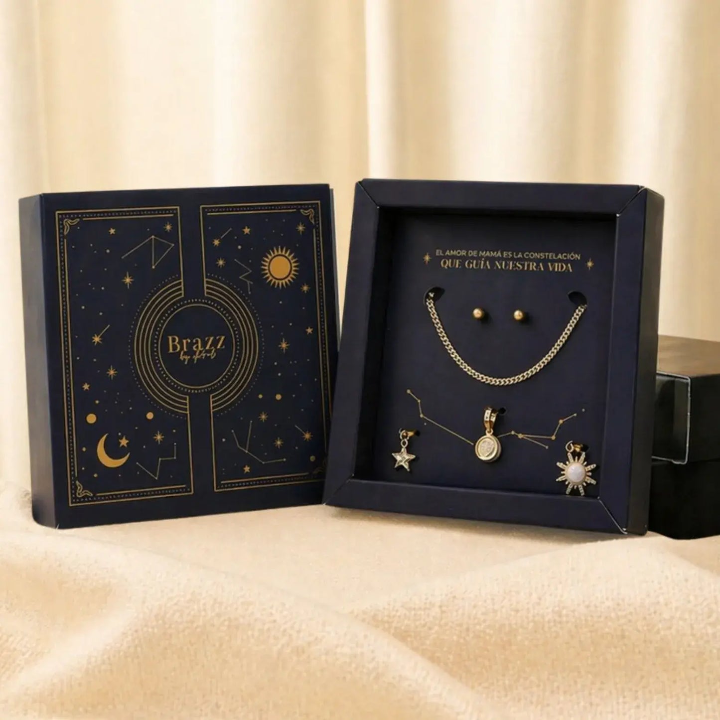 Set Constelación Amor en Baño de Oro para Mamá
