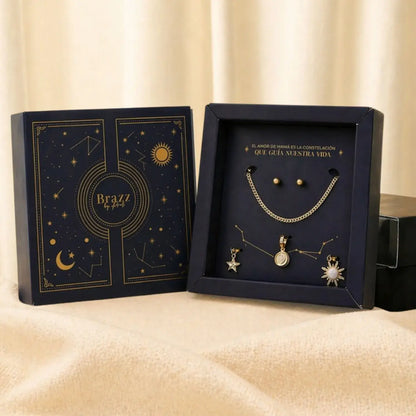 Set Constelación Amor en Baño de Oro para Mamá