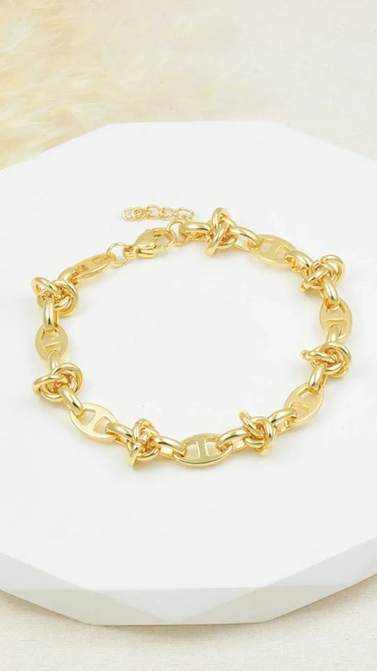 Pulsera De Eslabones Con Nudos