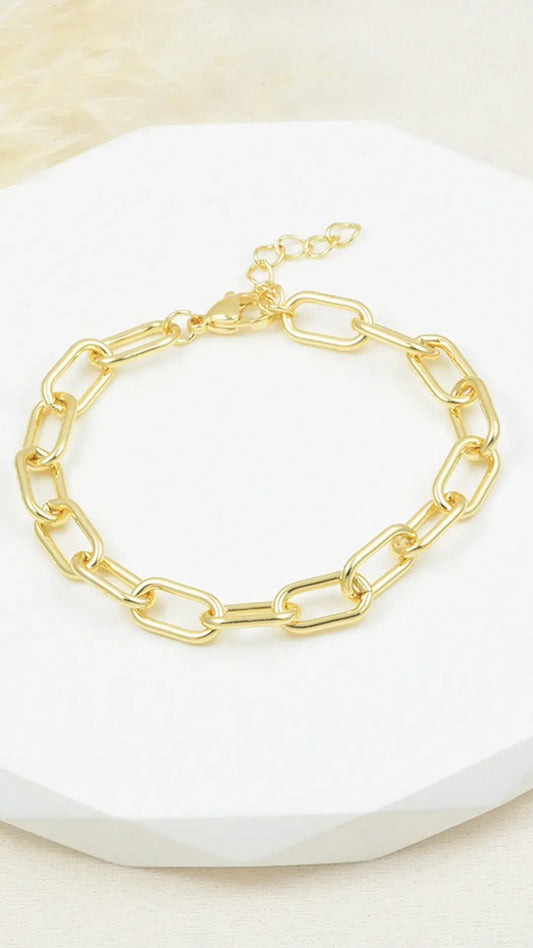 Pulsera De Eslabones Rectangulares