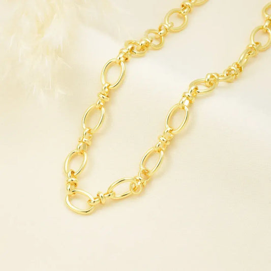 Cadena Eslabón Ovalado Dorado