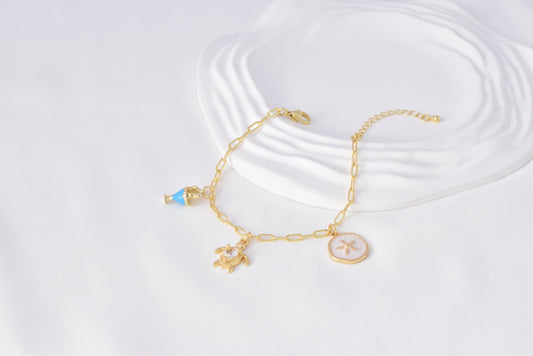 Pulsera con Dijes Tropicales