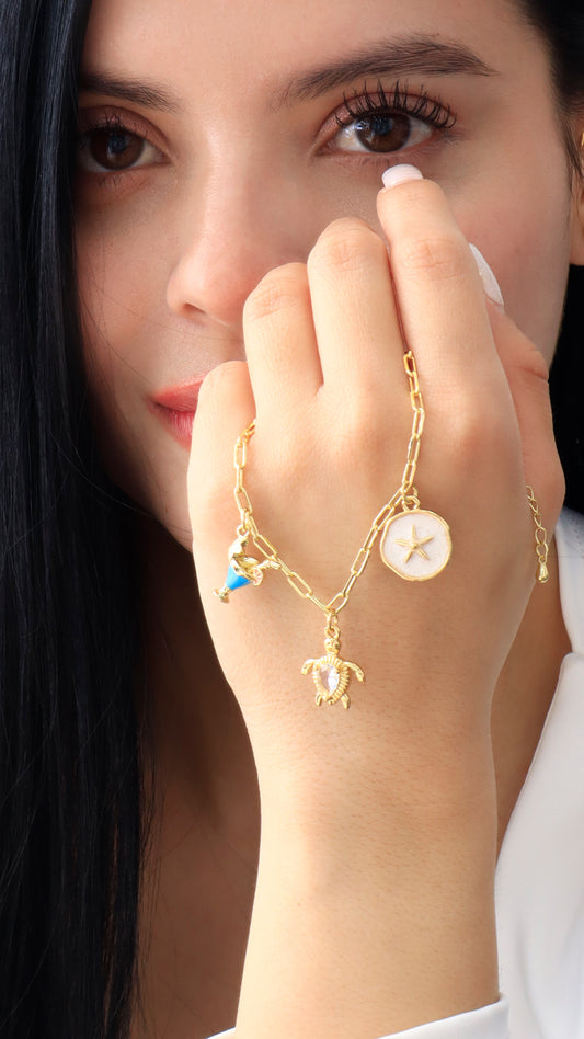 Pulsera con Dijes Tropicales