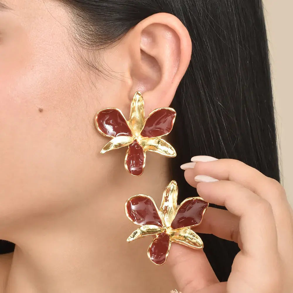 Aretes Flor Otoño