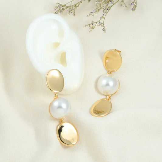 Aretes Perla Brillo