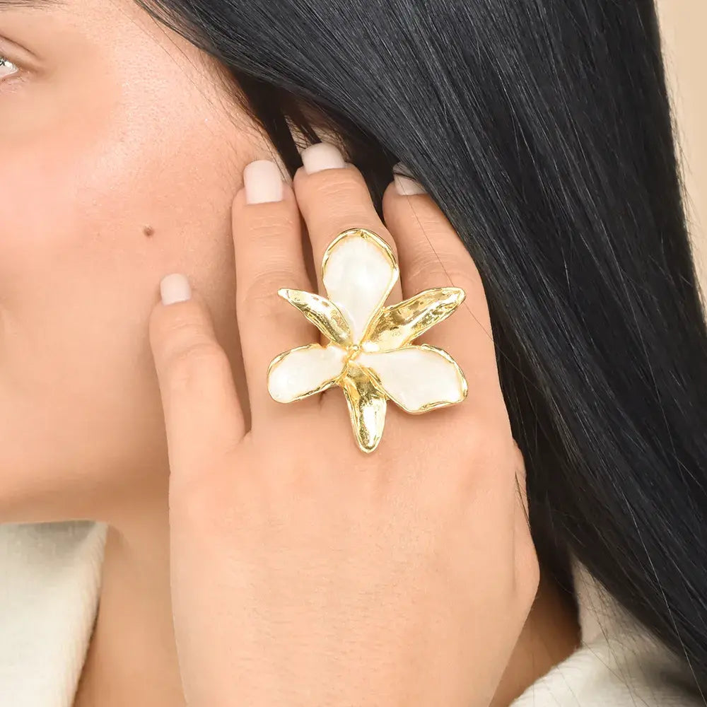 Anillo Flor Blanca