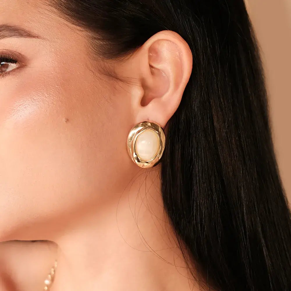 Aretes Óvalo Ivory