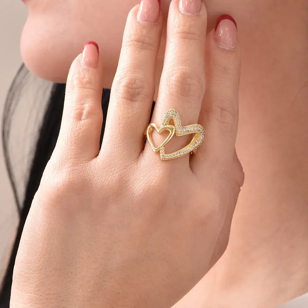 Anillo Doble Corazón