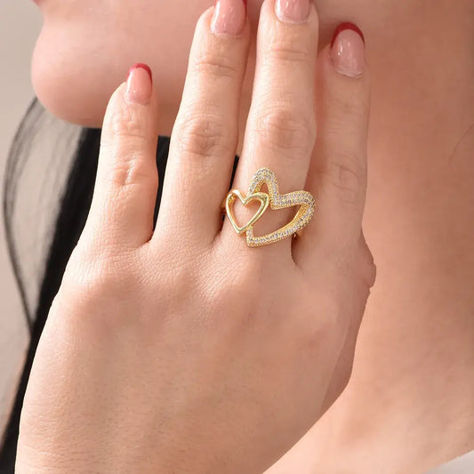 Anillo Doble Corazón