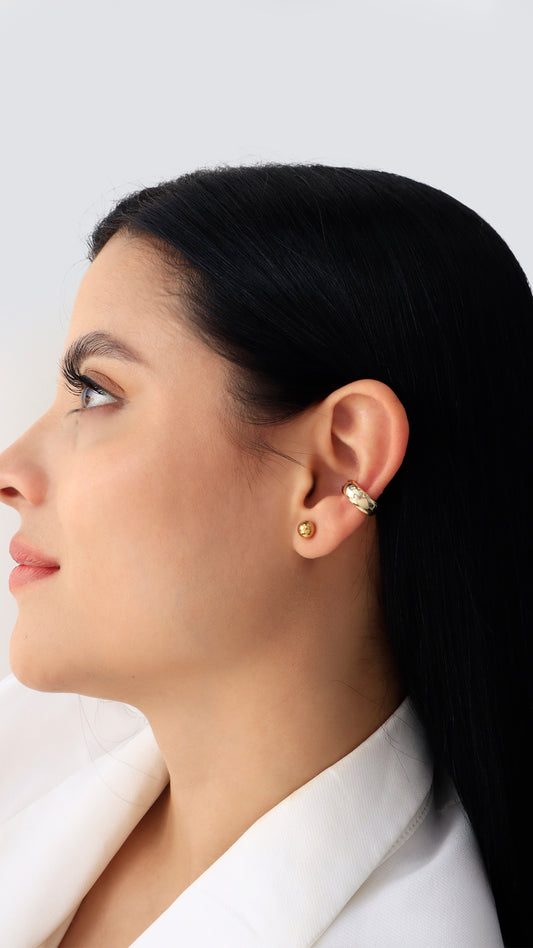 Earcuff dorado liso ajustable