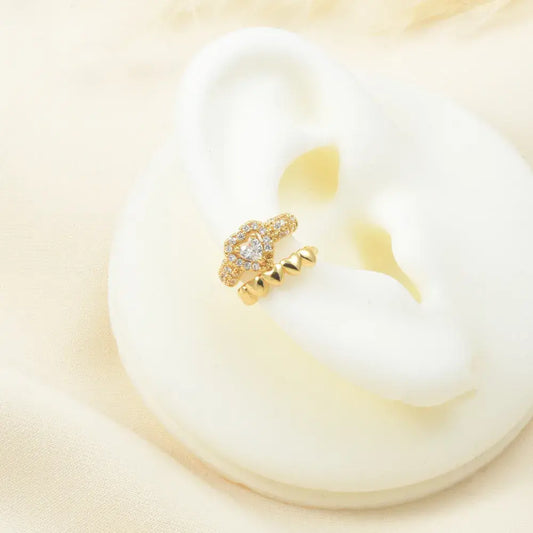 Earcuff doble de corazón