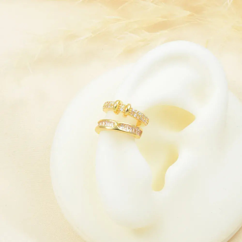 Earcuff doble con circón